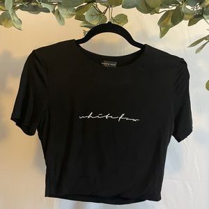 white fox Boutique Black Crop Top